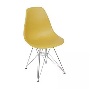 Cadeira Eames<BR>- Açafrão & Prateada<BR>- 80,5x46x42cm<BR>- Or Design