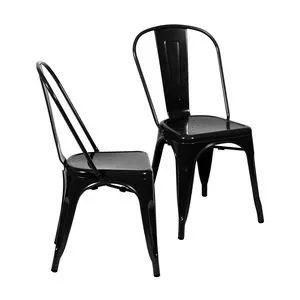 Jogo De Cadeiras Titan<BR>- Preto<BR>- 2Pçs<BR>- Or Design