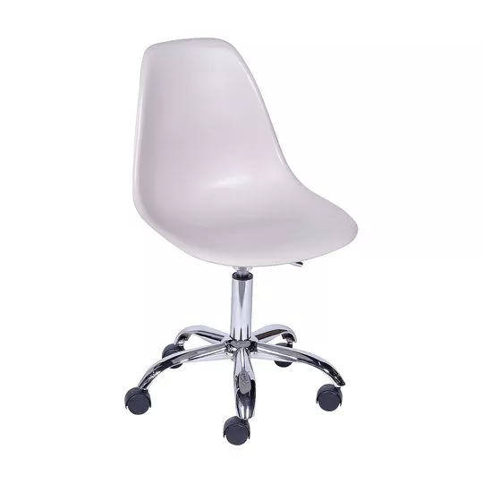 Cadeira Office Eames- Fendi & Prateada- 80,5x46x42cm- Or Design