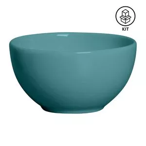 Jogo De Bowls Alleanza Cerâmica®<BR>- Azul Turquesa<BR>- 6Pçs