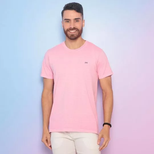 Camiseta Com Tag- Rosa Claro- Vide Bula