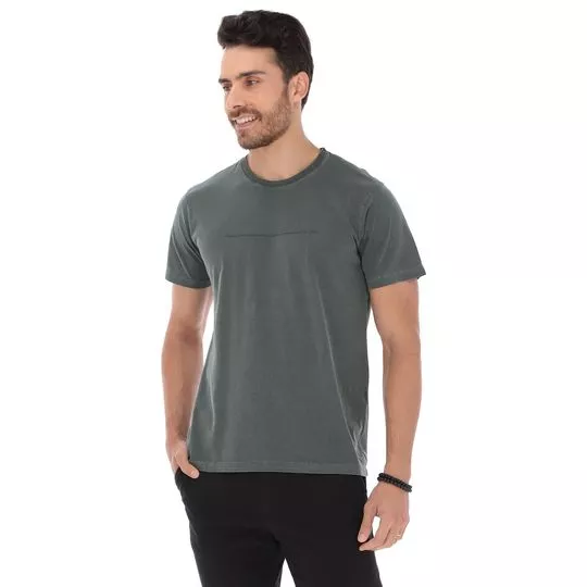 Camiseta Vide Bula- Verde Militar & Preta- Vide Bula