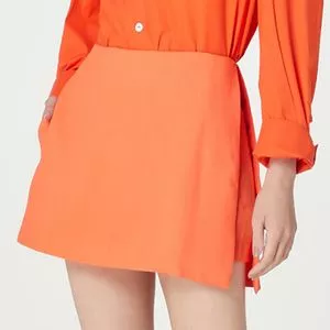 Short Saia Liso<BR>- Laranja