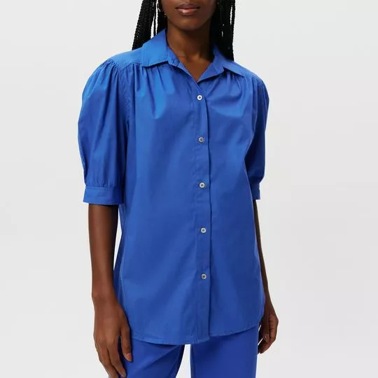 Camisa Lisa- Azul Royal