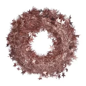 Guirlanda Com Estrelas<BR>- Rosa<BR>- Ø38cm