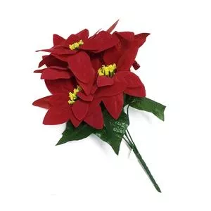 Buque De Flores<BR>- Vermelho & Amarelo<BR>- 32,5cm<BR>- Niazitex