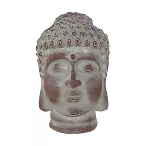 Buddha Decorativo Com Relevos<BR>- Marrom<BR>- 26x17x19cm<BR>- Btc Decor