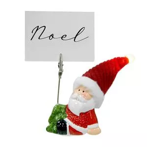 Marcador De Assento Papai Noel<BR>- Vermelho & Branco<BR>- 9x7x5cm