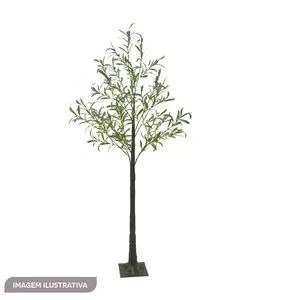 Árvore Com LED<BR>- Preta & Verde<BR>- 180cm<BR>- Bivolt