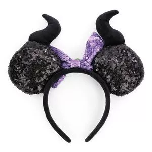 Tiara Minnie® Malévola<BR>- Preta & Lilás<BR>- Cromus