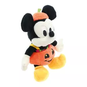 Mickey® Em Pelúcia Abóbora<BR>- Preta & Laranja<BR>- 15cm<BR>- Cromus