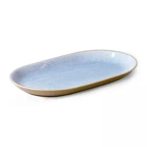 Travessa Maldivas<BR>- Bege & Azul Claro<BR>- 4x35,7x23,3cm<BR>- Alleanza Ceramica