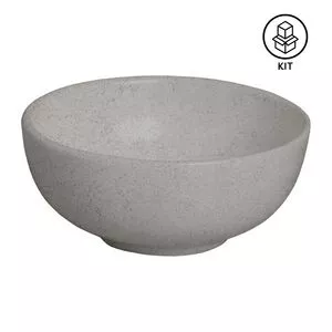 Jogo De Molheiras Concrete<BR>- Cinza<BR>- 12Pçs<BR>- 90ml<BR>- Alleanza Ceramica