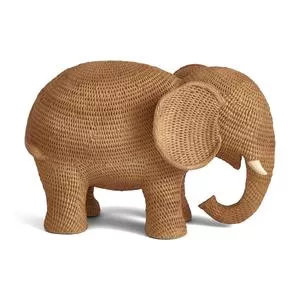 Escultura Elefante<BR>- Marrom<BR>- 20x30x16cm<BR>- Mart