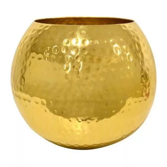 Cachepot Decorativo- Dourado- 19x2x2cm- BR CONTINENTAL