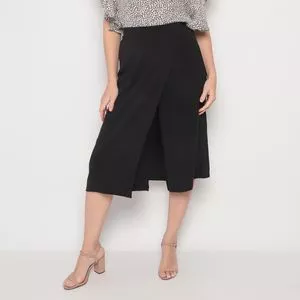 Calça Pantacourt Lisa<BR>- Preta