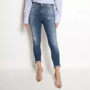 Calça Jeans Skinny<BR>- Azul