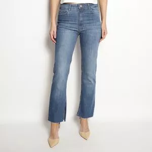 Calça Jeans Reta<BR>- Azul