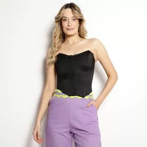 Cropped Liso<BR>- Preto