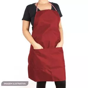 Avertal Para Cozinha<BR>- Vermelho Escuro<BR>- 84x74cm