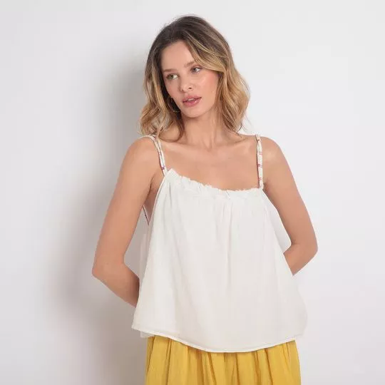 Blusa Evasê- Branca