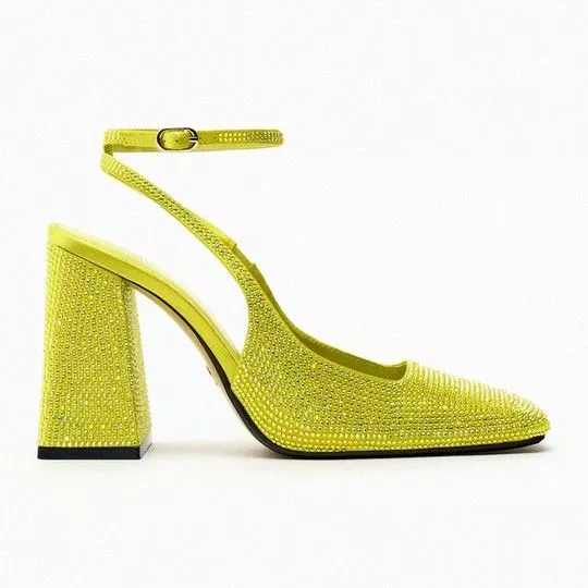 Slingback Com Termocolantes- Amarelo Neon