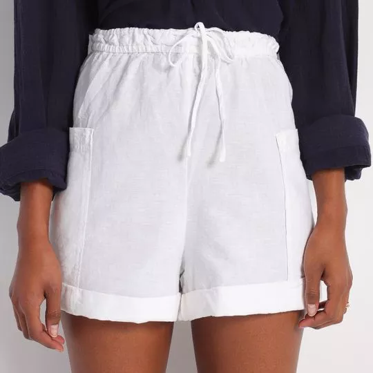 Short Em Linho- Branco