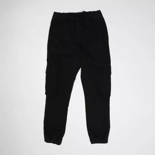 Calça Jogger Com Bolsos - Preta