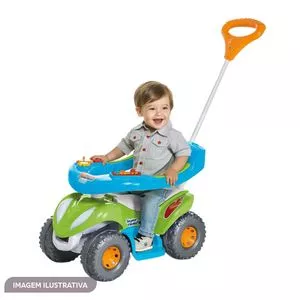Veículo Para Bebê Super Comfort <BR>- Azul Claro & Verde Limão<BR>- 46,5x66,5x41cm<BR>- Calesita