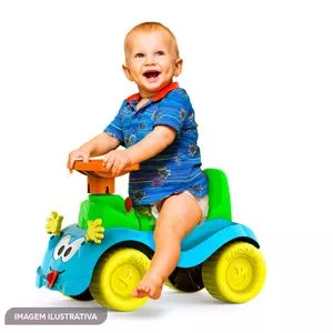 Veículo Para Bebê Totokinha<BR>- Verde Limão & Azul Claro<BR>- 33x28,5x50,5cm<BR>- Brinquedos Cardoso