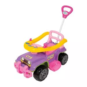 Veículo Para Bebê Jip Jip Com Som<BR>- Roxo & Rosa<BR>- 36,5x38x70,5cm<BR>- Maral