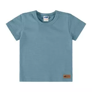 Camiseta Texturizada<BR>- Azul Escuro