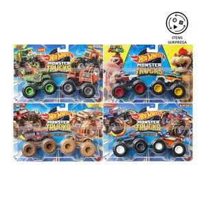 Hot Wheels Monster Trucks 1:64<BR>- 2Pçs<BR>- Mattel