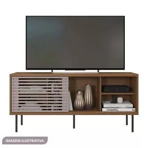 Rack Bancada Para Tv Valença<BR>- Marrom<BR>- 39,3x143,1x21,7cm