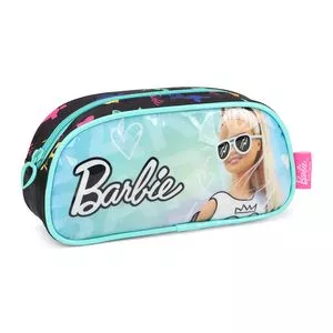Estojo Barbie®<BR>- Azul Claro<BR>- 11x7x24cm<BR>- Luxcel