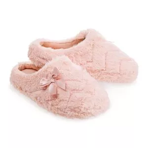 Pantufa Em Pelúcia<BR>- Rosa Claro