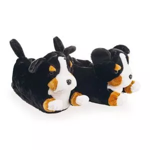 Pantufa Cachorrinho<BR>- Preta & Branca