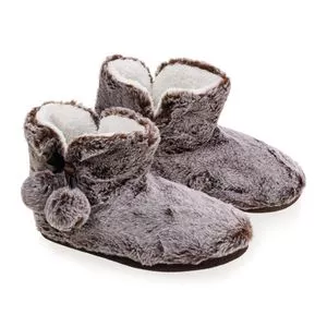 Pantufa Em Pelúcia<BR>- Marrom