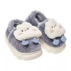 Pantufa Nuvem<BR>- Azul & Branca