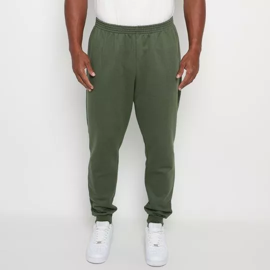 Calça Jogger Em Moletom- Verde Escuro- Costa Rica