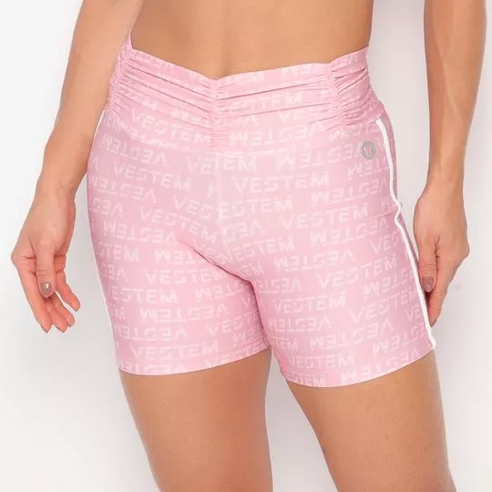 Short Vestem®- Rosa Claro & Branco