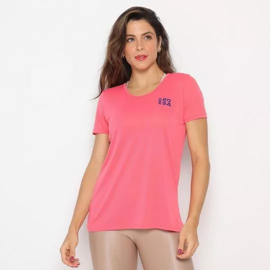 Camiseta Com Logo- Rosa & Roxa