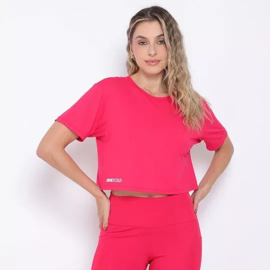 Cropped Com Inscrições- Pink