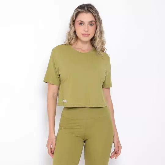 Cropped Com Inscrições- Verde