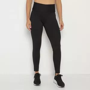 Legging Com Recortes<BR>- Preta<BR>- Patra