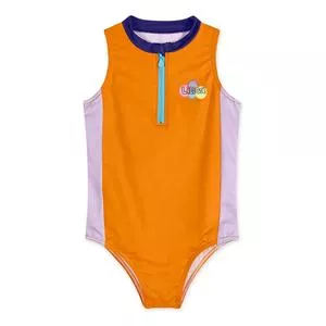 Maiô Infantil Com Recortes<BR>- Laranja & Lilás<BR>- LILICA RIPILICA & TIGOR