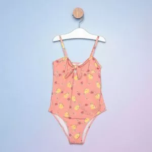 Maiô Frutas<BR>- Coral & Amarelo<BR>- Hering Kids