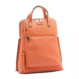 Mochila Com Tassel<BR>- Laranja Escuro<BR>- 36x31x13cm