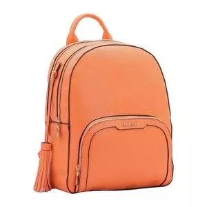 Mochila Com Tassel<BR>- Laranja Escuro<BR>- 36x28x13cm