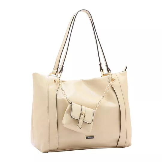 Bolsa Shopper Com Recorte Off White PRIVALIA O outlet online de moda e lifestyle N 1 no Brasil